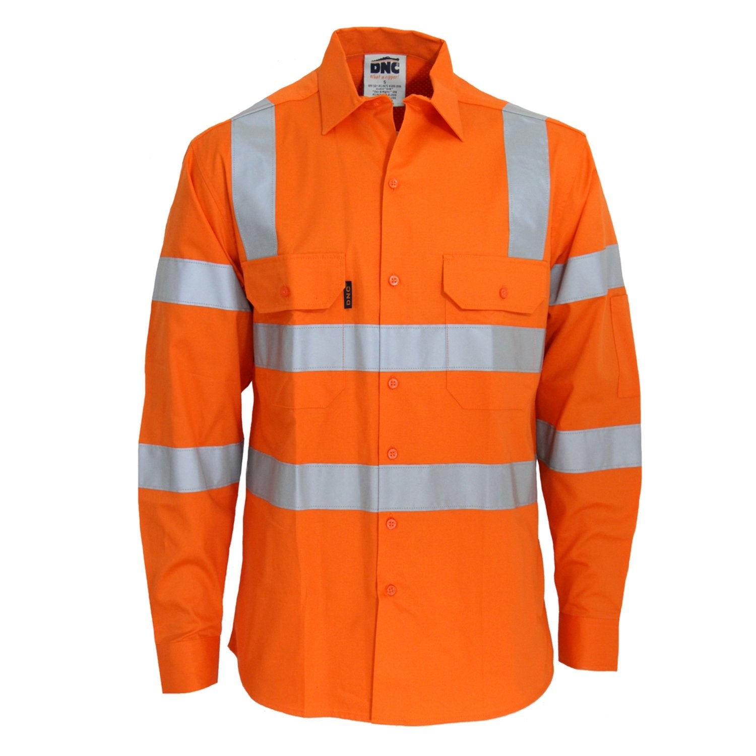 DNC Hi Vis L/W Csr R/Tape Vic Rail Shirt LS (3741)