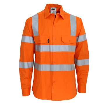 DNC Hi Vis L/W Csr R/Tape Vic Rail Shirt LS (3741)