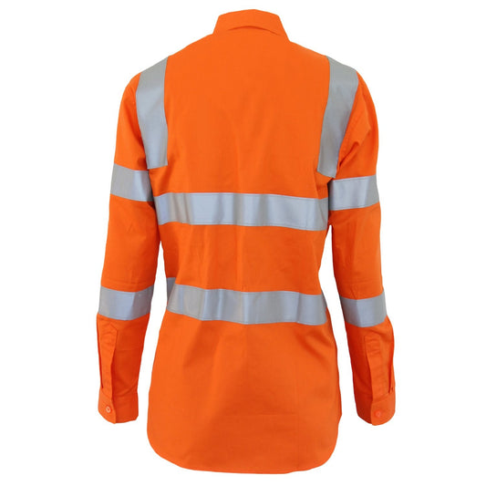 DNC Ladies Hi Vis L/W Cotton Vic Rail Csr Shirt (3742)