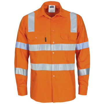 DNC  Hi Vis L/W Bio Motion Shoulder Stripe & "X" Back Shirt (3744)
