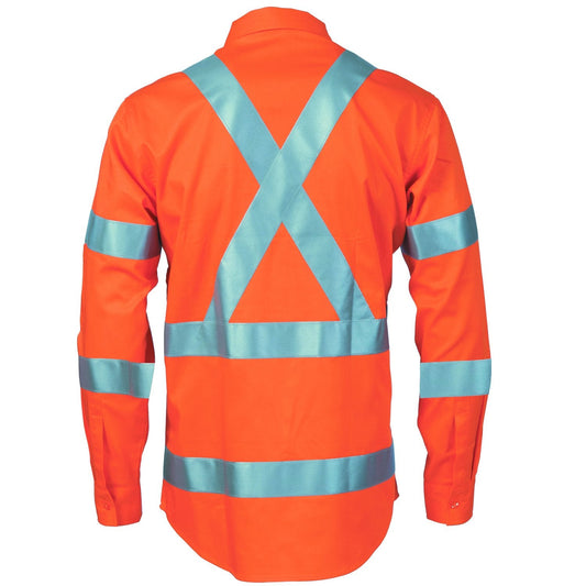 DNC  Hi Vis L/W Bio Motion Shoulder Stripe & "X" Back Shirt (3744)