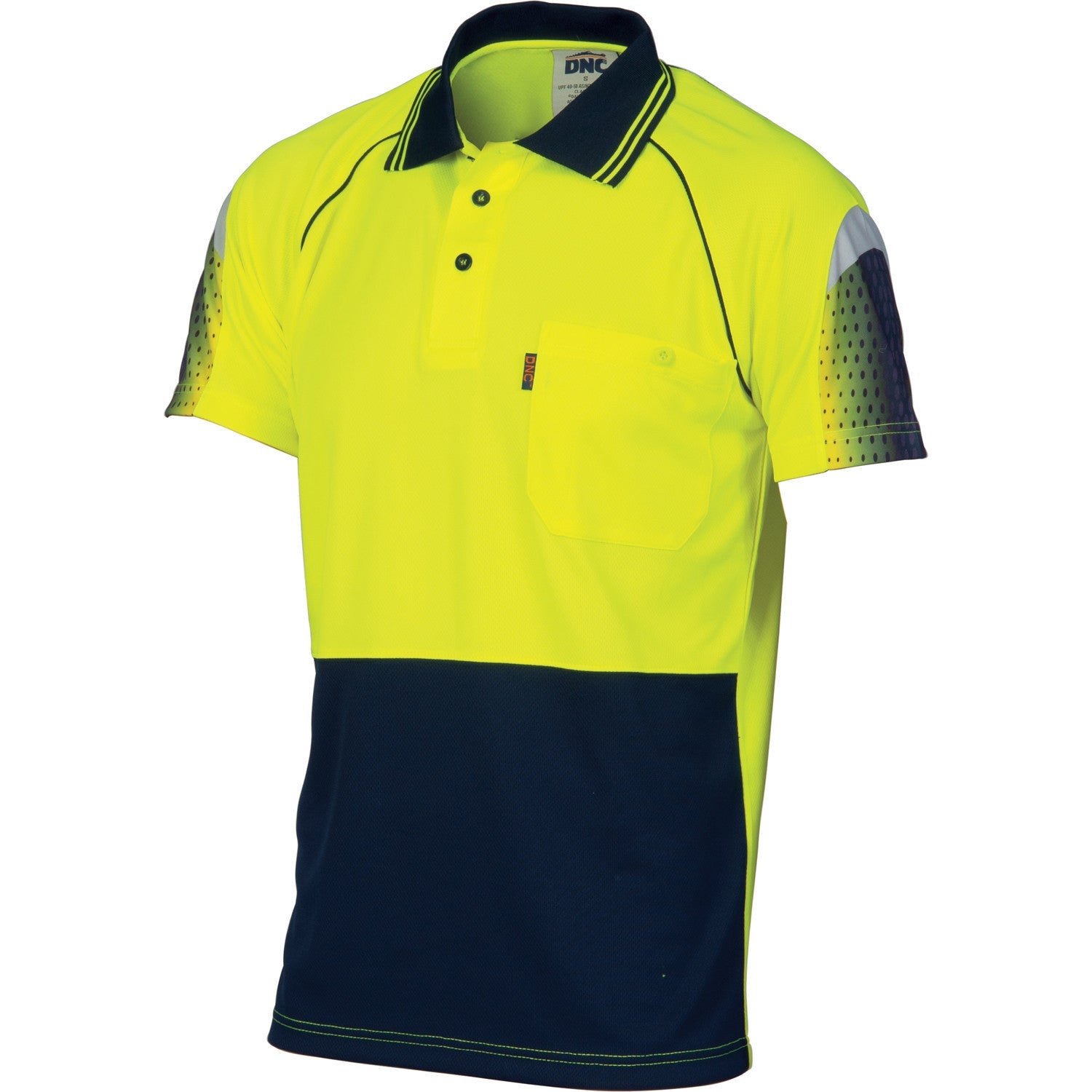 DNC Hi Vis Cool Breathe Sublimated Piping Polo Short Sleeve (3751)