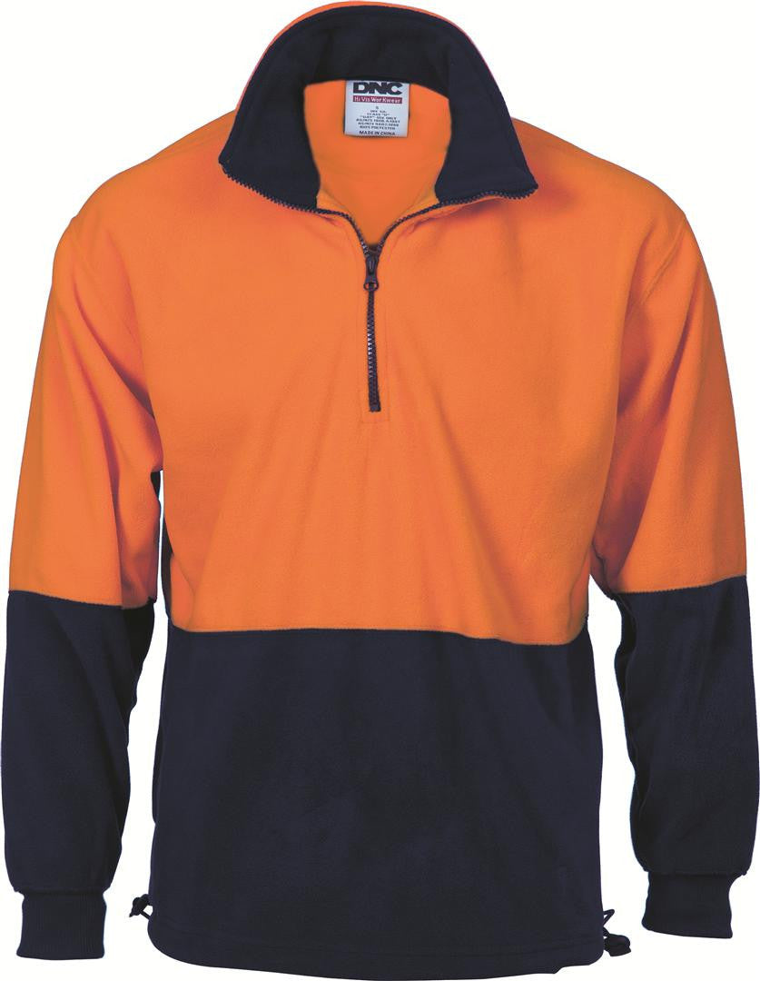 DNC Hi Vis Two Tone 1/2 Zip Polar Fleece (3825)