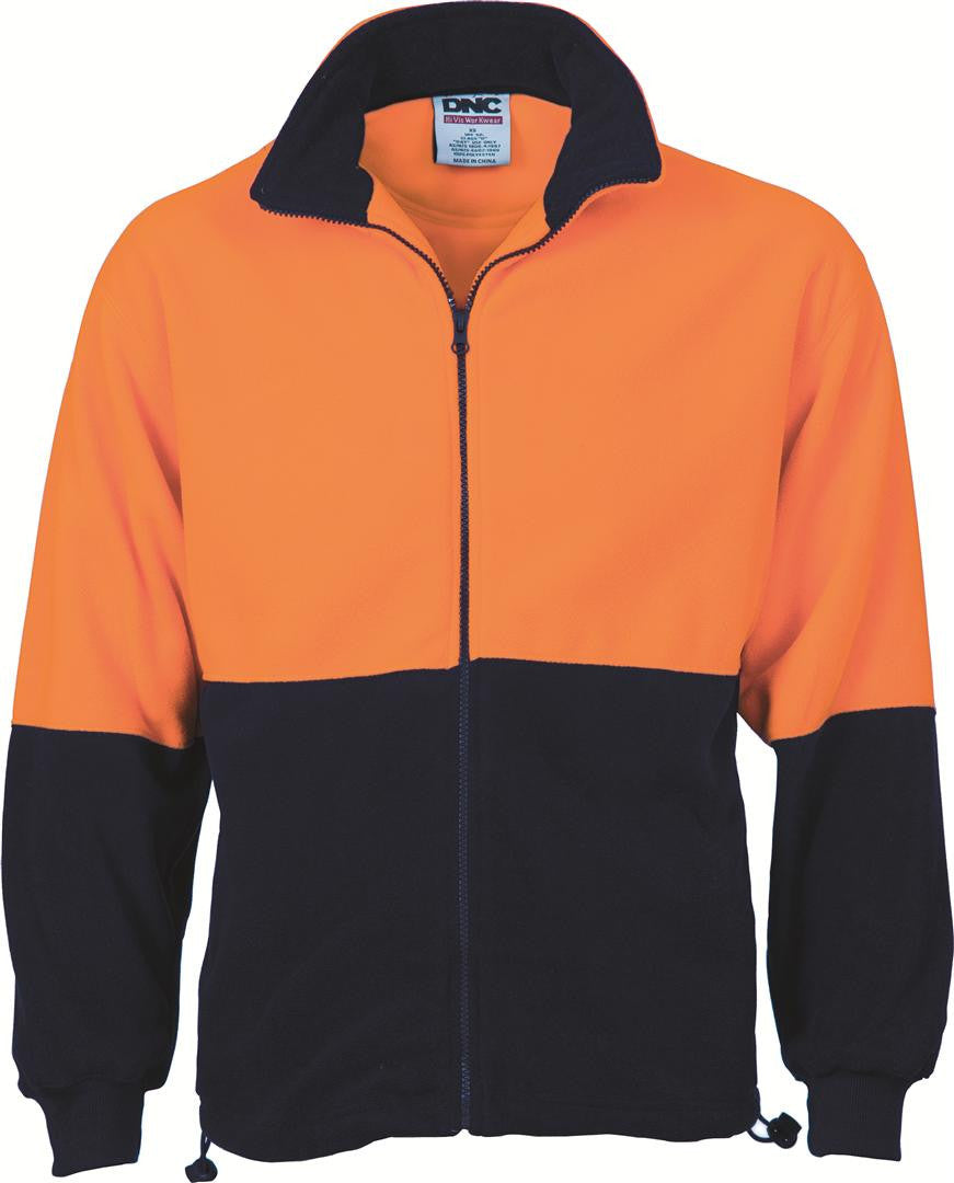 DNC Hi Vis Two Tone Full Zip Polar Fleece (3827)