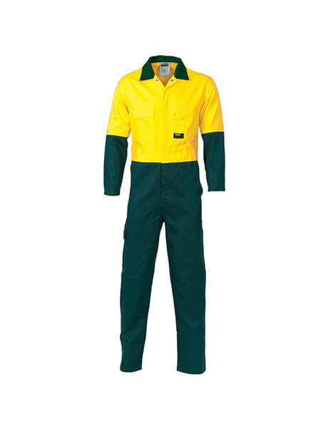 DNC Hi Vis Two Tone Cotton Coverall (3851)
