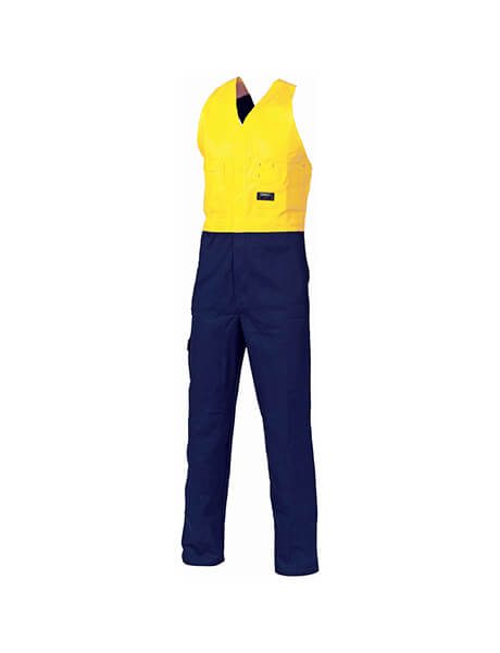 DNC Hi Vis Two Tone Cotton Action Back Overall (3853)