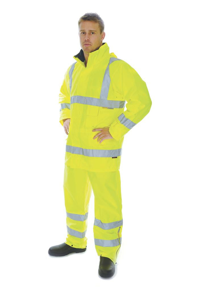 DNC Hi Vis D/N Breathable Rain Jacket With 3M R/Tape (3871)