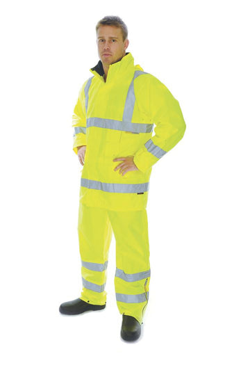 DNC Hi Vis D/N Breathable Rain Jacket With 3M R/Tape (3871)