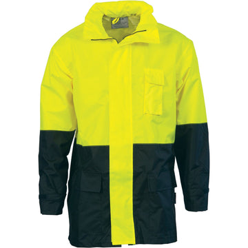 DNC Hi Vis Two Tone Lightweight Rain Jacket (3877)