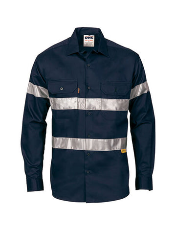 DNC Hi Vis Cool Breeze L/S Cotton Shirt With 3M RT (3885)