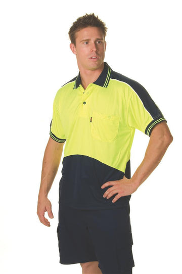 DNC Hi Vis Cool Breathe Panel Polo Shirt Short Sleeve (3891)