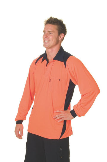 DNC Cool Breathe Action Polo Shirt Long Sleeve (3894)