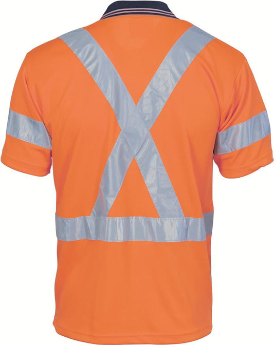 DNC Hi Vis D/N Cool Breathe Polo Shirt With Cross Back R/Tape Short Sleeve (3912)