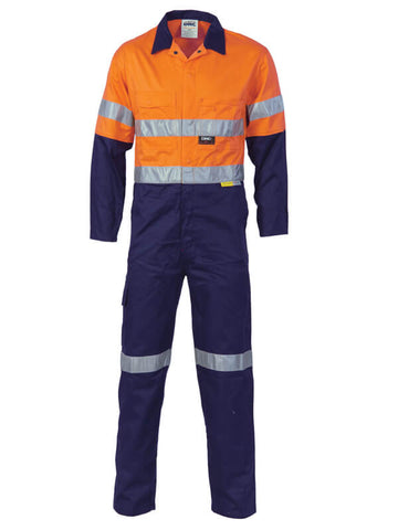 DNC Hi Vis Cool Breeze 2 Tone LightWeight Cotton Coverall With 3M R/T (3955)
