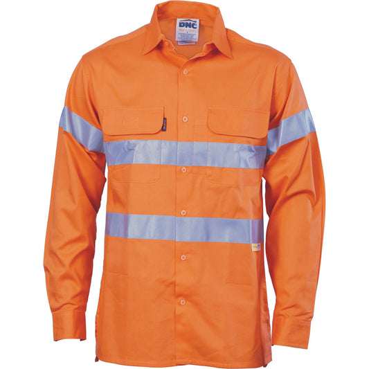 DNC Hi Vis Cool Breeze L/S Cotton Shirt With 3M Value R/T (3987)
