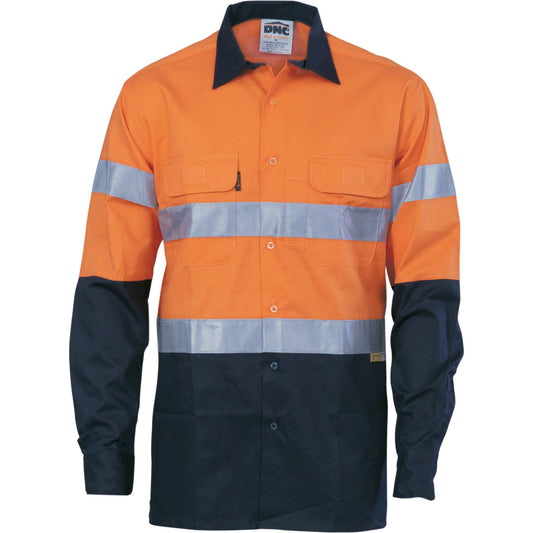 DNC Hi Vis Cool Breeze L/S Cotton Shirt With 3M Value R/T (3988)