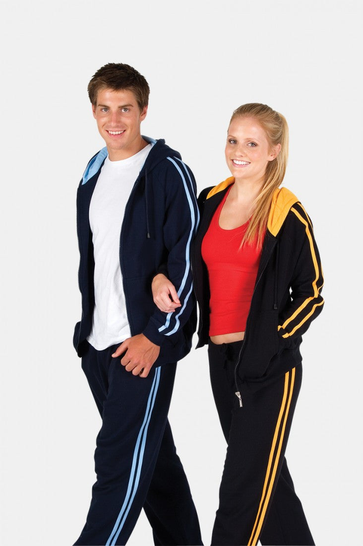 Ramo Mens Unbrushed Stripe Sleeve Hoodie 1st(10 Colour) (F600HZ)