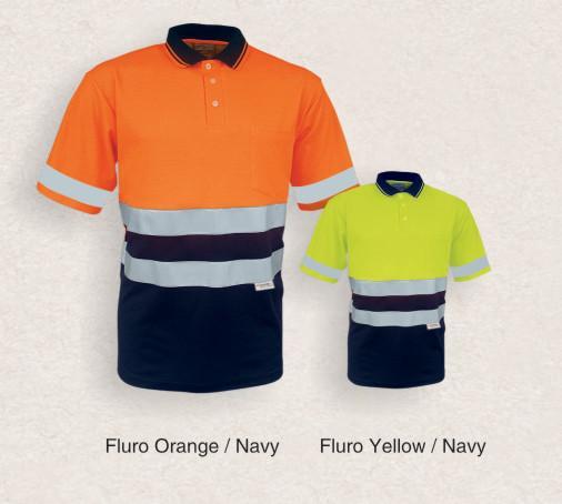Bocini Hi-Vis Short Sleeve Polyface / Cotton Back Polo (SP1249)