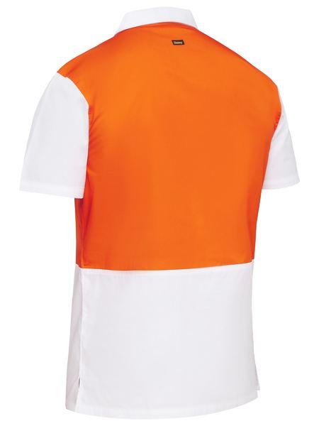 Bisley Two Tone Hi Vis V-Neck Short Sleeve Shirt (BS1405)