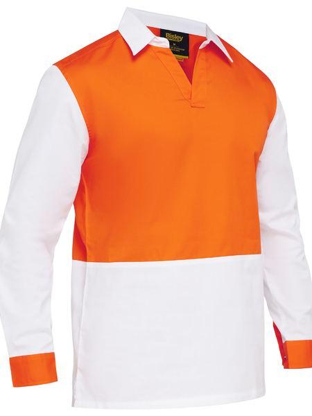 Bisley Two Tone Hi Vis V-Neck Long Sleeve (BS6405)