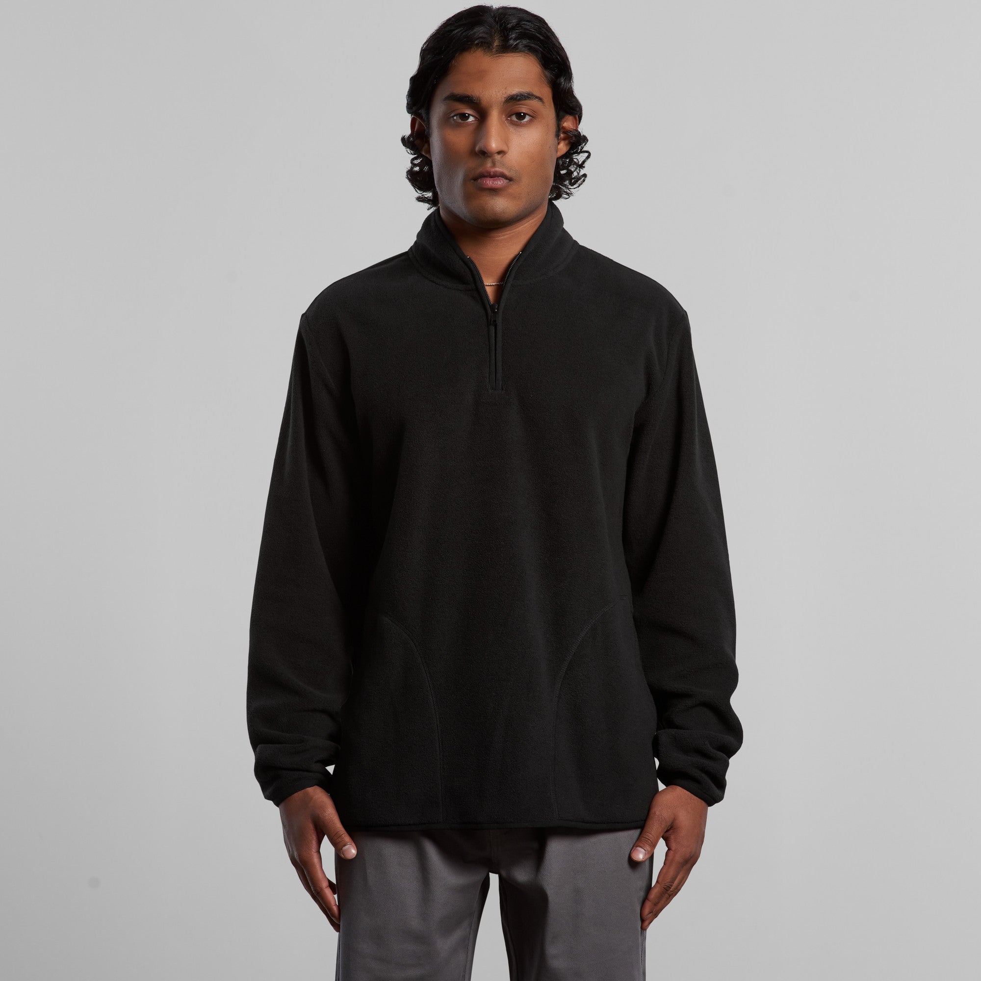 Ascolour Mens Microfleece Half Zip Crew(5147)