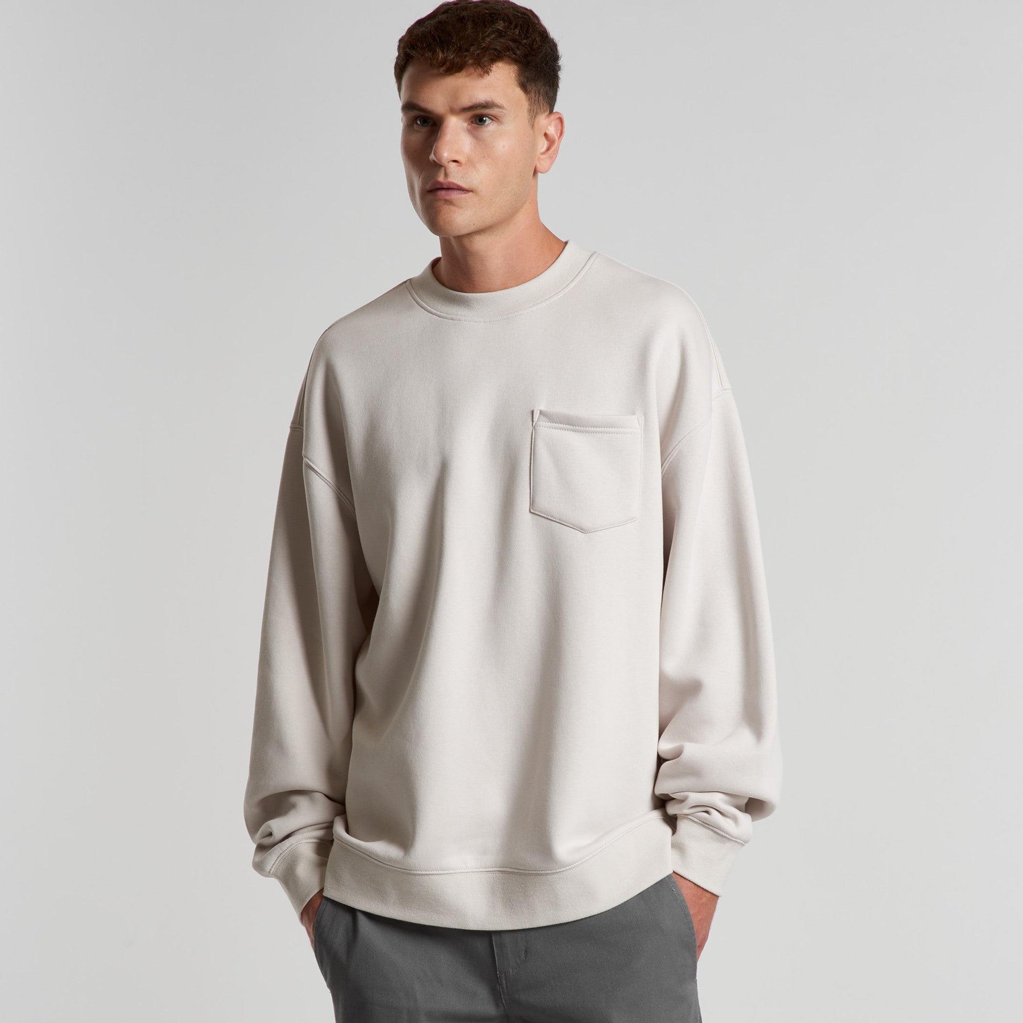 Ascolour Mens Relax Pocket Crew (5163)