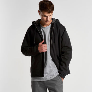 Ascolour Mens Canvas Hooded Jacket (5529)