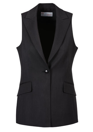 Biz Corporates Ladies Longline Sleeveless Jacket (60114) Clearance