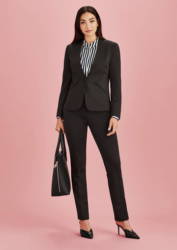 Biz Corporates Ladies Single Button Collarless Jacket (61610) Clearance