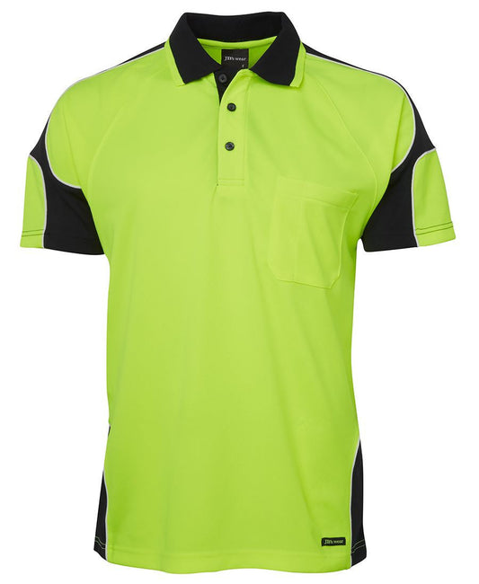 JBs Wear Hi Vis S/S Arm Panel Polo - Adults (6AP4S)