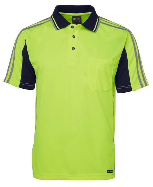 JBs Wear Hi Vis S/S Arm Tape Polo - Adults (6AT4S)