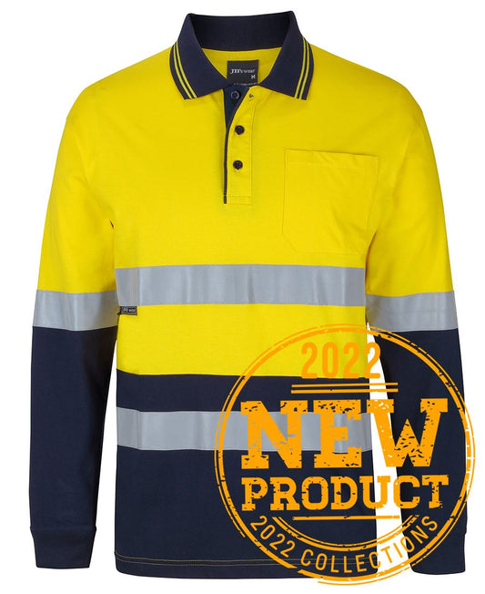 JB's Hi Vis (D+N) L/S Cotton Polo (6DCPL)