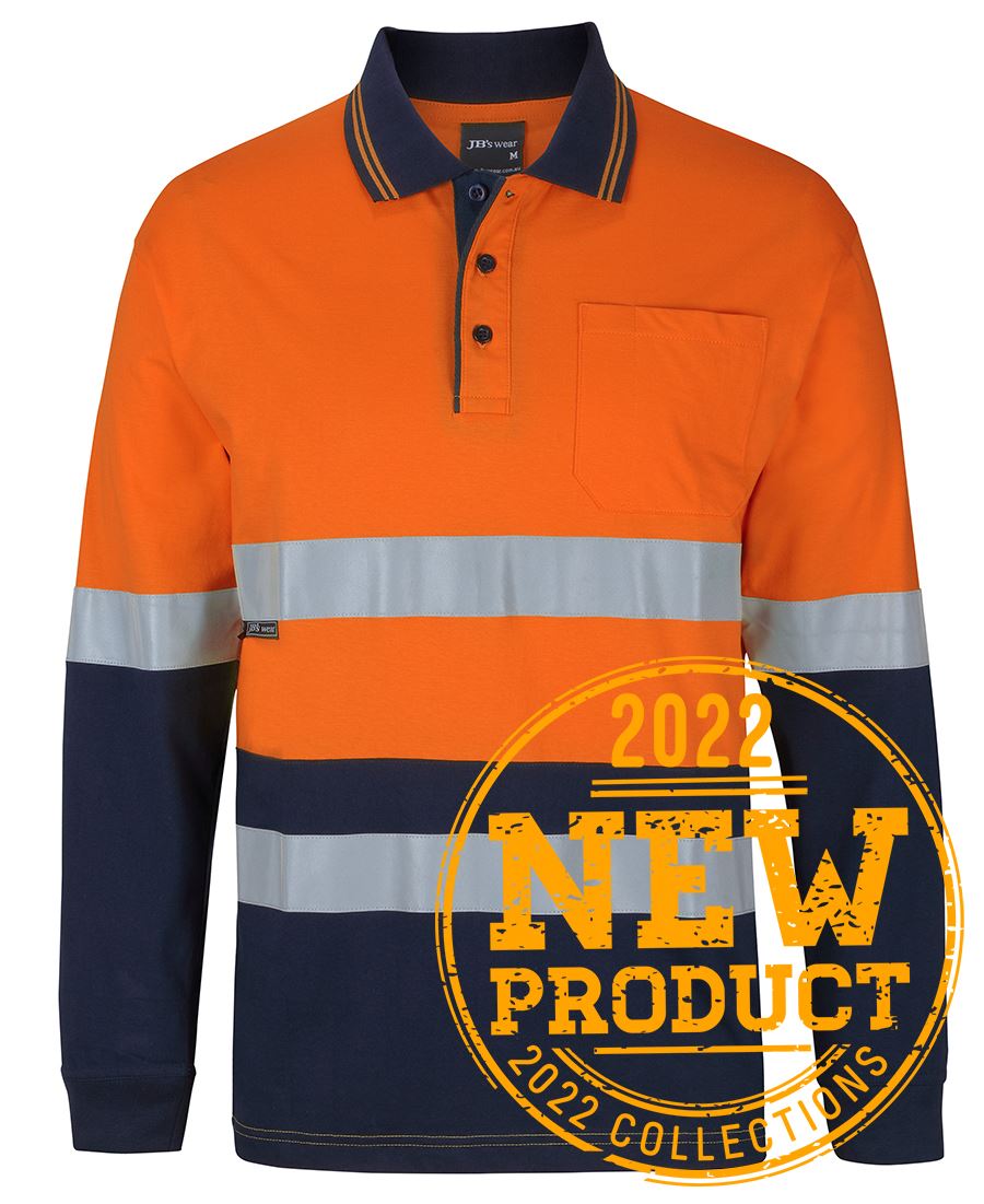 JB's Hi Vis (D+N) L/S Cotton Polo (6DCPL)