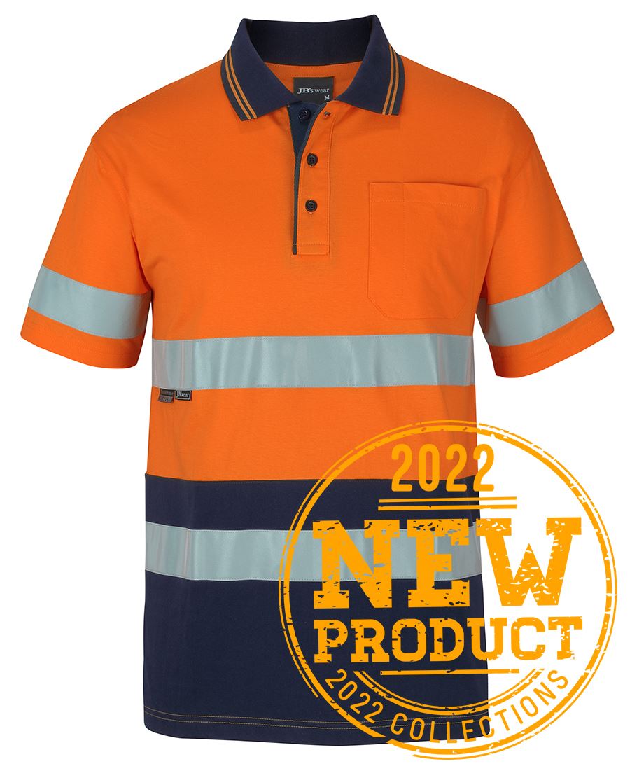 JB's Hi Vis (D+N) S/S Cotton Polo (6DCPS)