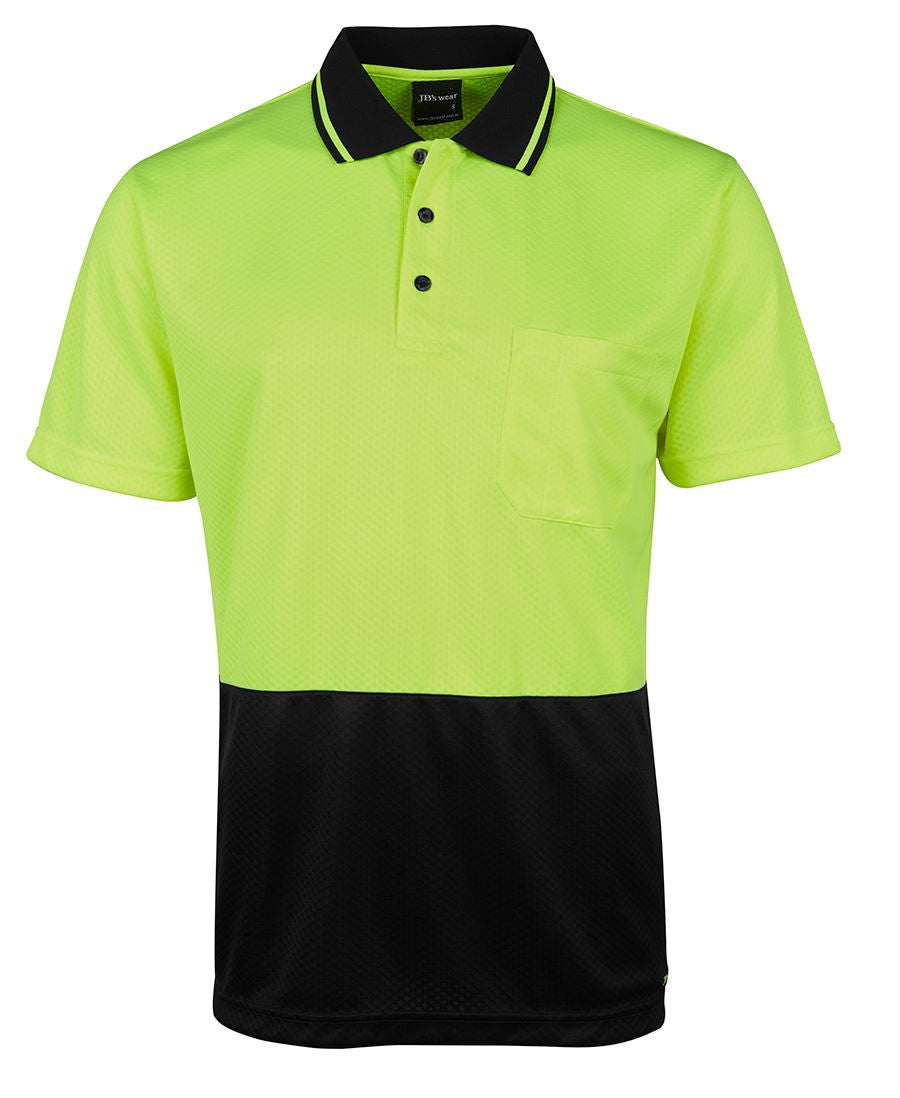 JBs Wear Hi Vis Jacquard Non Cuff Polo (6HJNC)