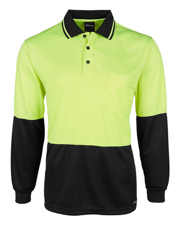 JBs Wear Hi Vis L/S Jacquard Polo (6HJNL)