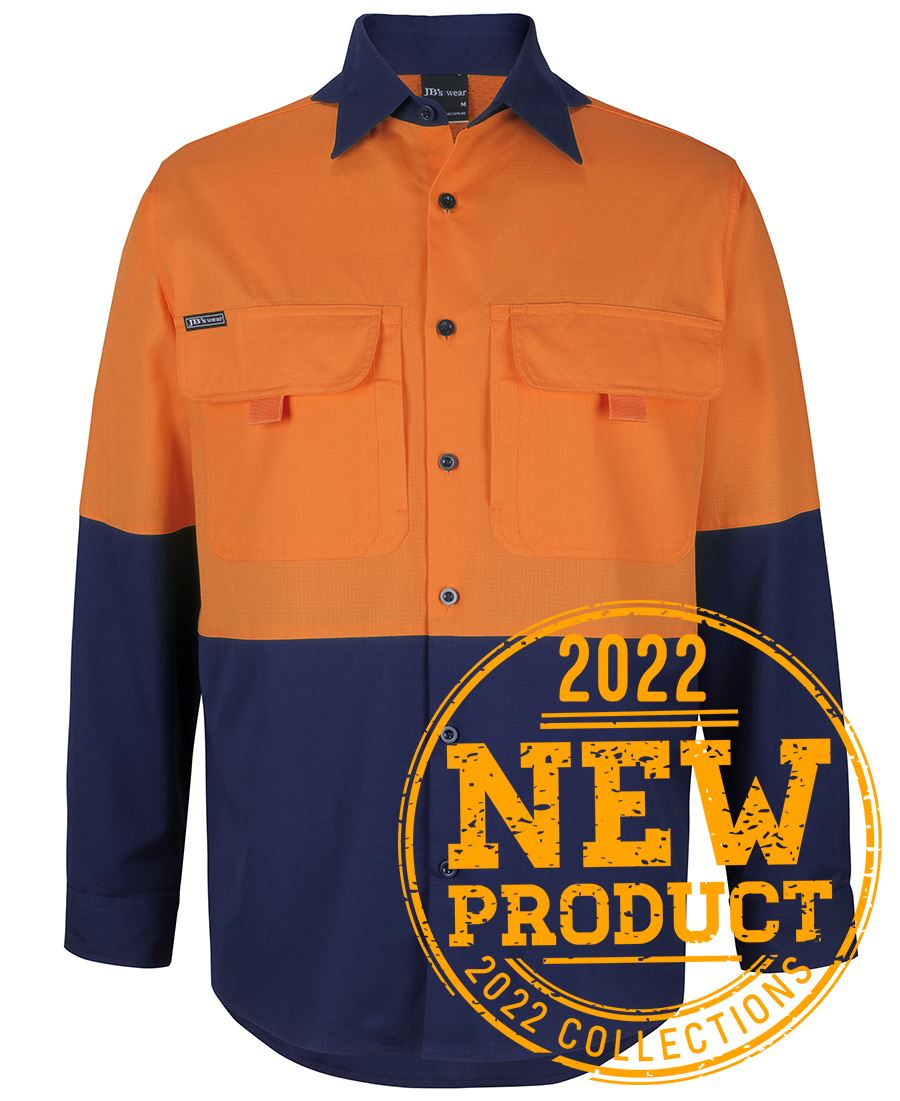 JB's Hi Vis Ripstop L/S Fishing Shirt (6HNRL)