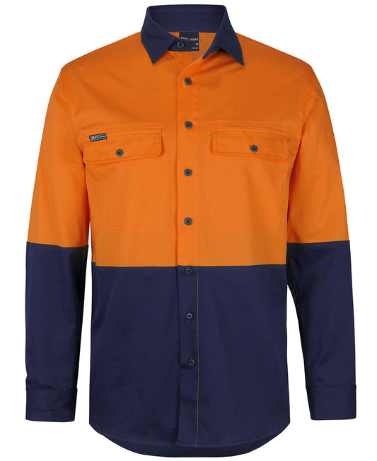 JB'S Hi Vis L/S Stretch Work Shirt (6HSWL)
