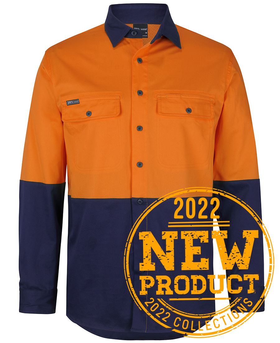 JB'S Hi Vis L/S Stretch Work Shirt (6HSWL)