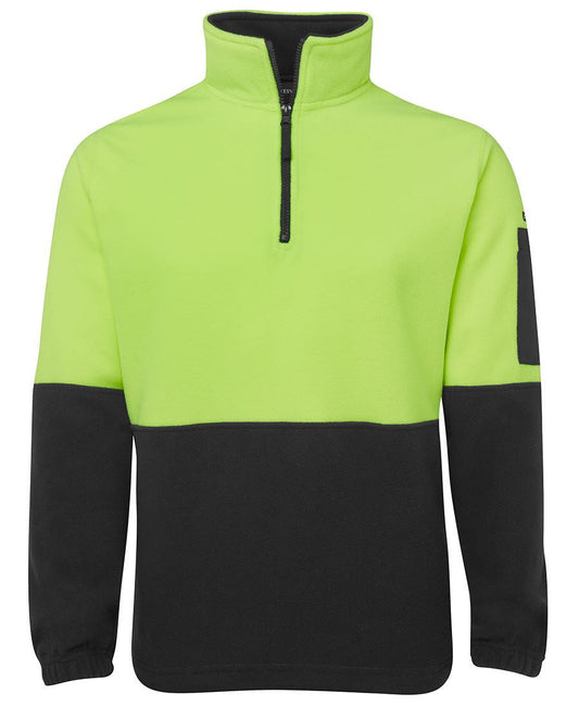 JBs Wear Hi Vis 1/2 Zip Polar Fleece - Adults (6HVPF)