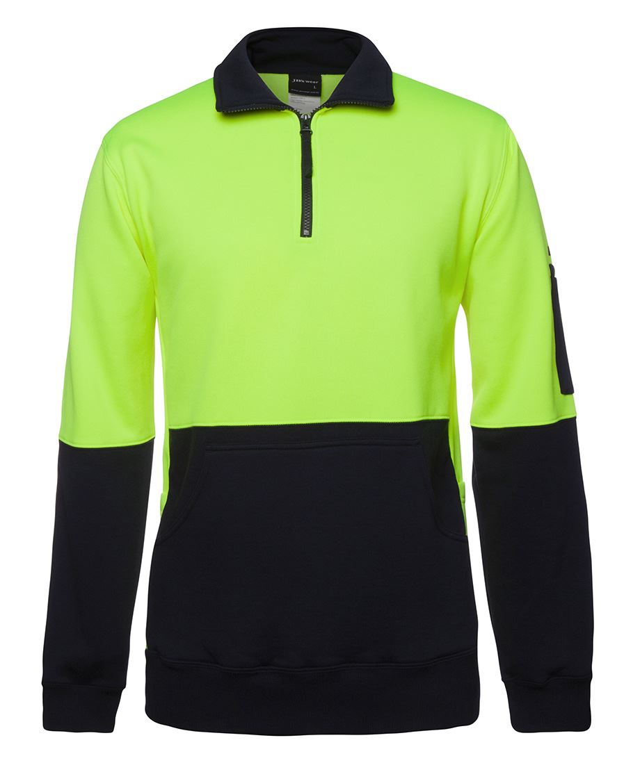 JBs Wear Hi Vis 330G 1/2 Zip Fleece (6HVPZ)