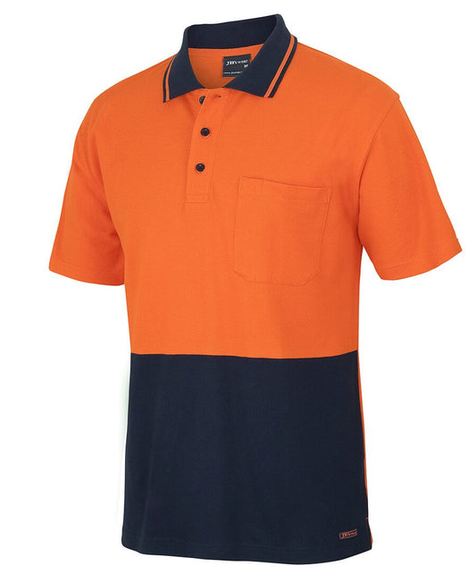 JBs Wear Hi Vis S/S Cotton Pique Trad Polo (6HVQS)