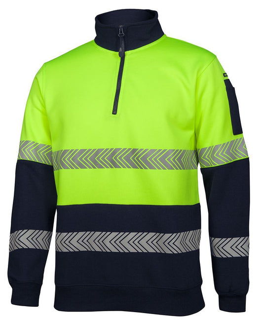 JBs Wear Hi Vis ½ Zip Segmented Tape Fleece (6HZS)