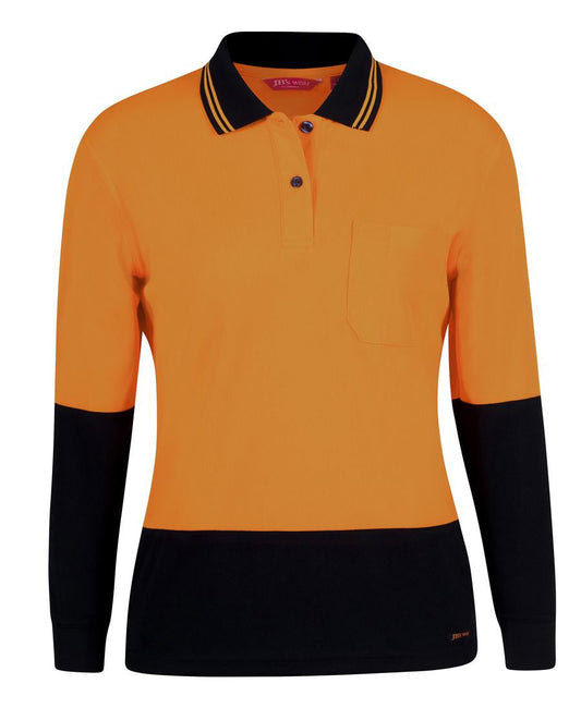 JBs Wear Ladies Hi Vis L/S Comfort Polo (6LHCL)