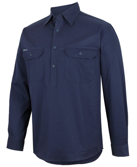 JBs Wear Hi Vis Close Front L/S 150G Work Shirt (6WLCF)