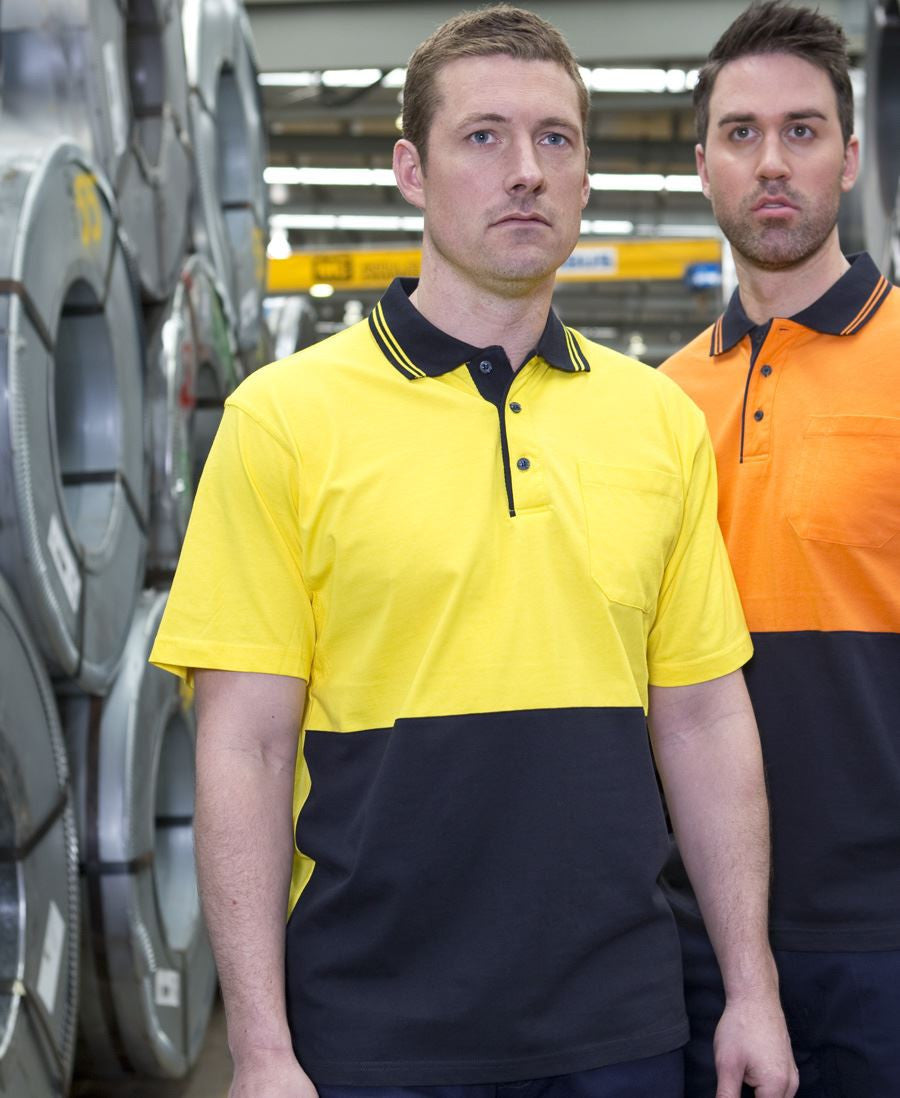 JBs Wear Hi Vis Short Sleeve Cotton Polo - Adults (6CPHV)