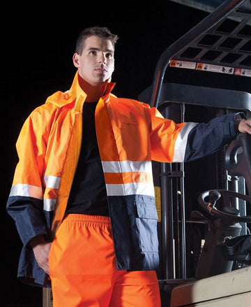 JBs Wear Hi Vis (D+N) Long Line Jacket - Adults (6DNLL)