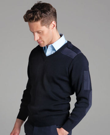 JBs Wear Men's Knitted Epaulette Jumper (6EJ)