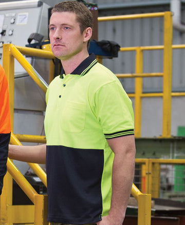 JBs Wear Hi Vis Short Sleeve Cotton Back Polo - Adults (6HPS)