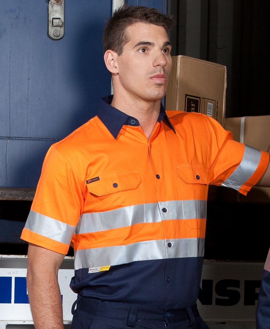 JBs Wear Hi Vis (D+N) Short Sleeve 190g Shirt - Adults (6HSS)